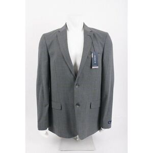 Ben Sherman Mens Suit Jacket Blazer Sport Coat Sz 44 L Long Gray Checked NWT